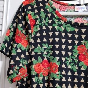 LuLaRoe XL Carly Dress with Roses